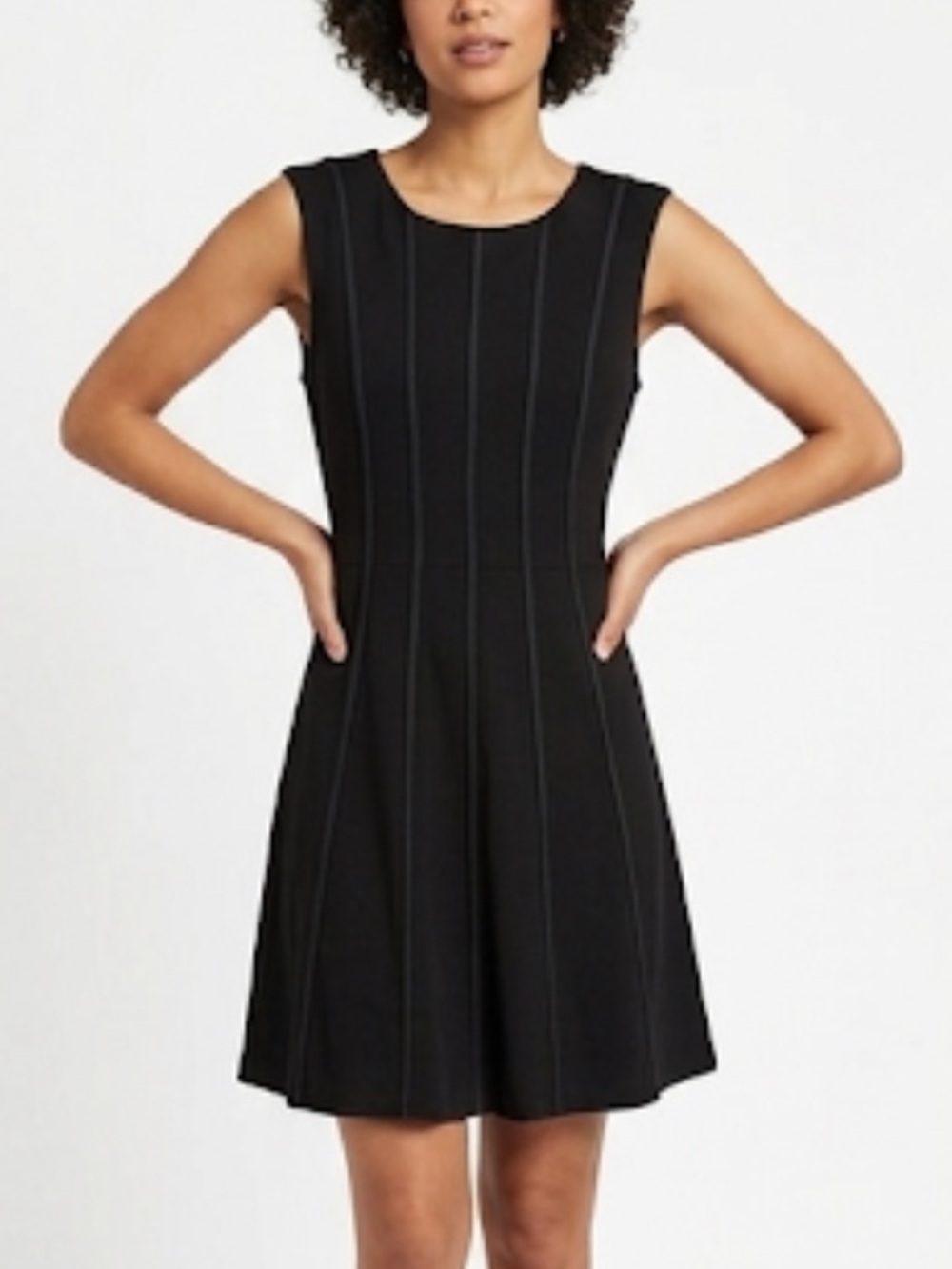 Bailey 44 Vertical piping details black Mini Dress size M
